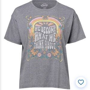 🟠NWT LIVE OUTSIDE THE LIMITS Oversized Graphic Tee in Gray LG